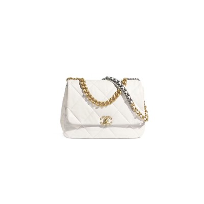 CHANEL 19 BAG WHITE AS1161 B01564 10601 (30*20*10cm)